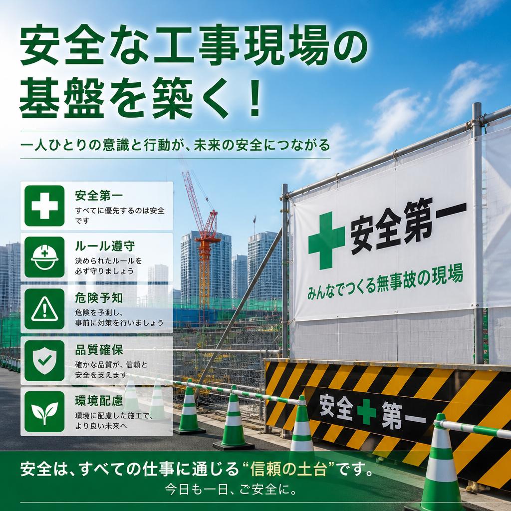 安全な工事現場の基盤を築く！