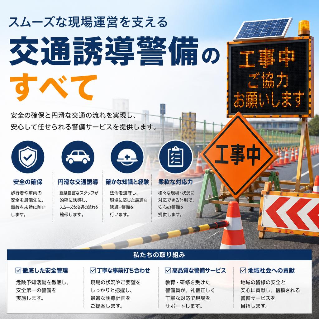 スムーズな現場運営を支える交通誘導警備のすべて