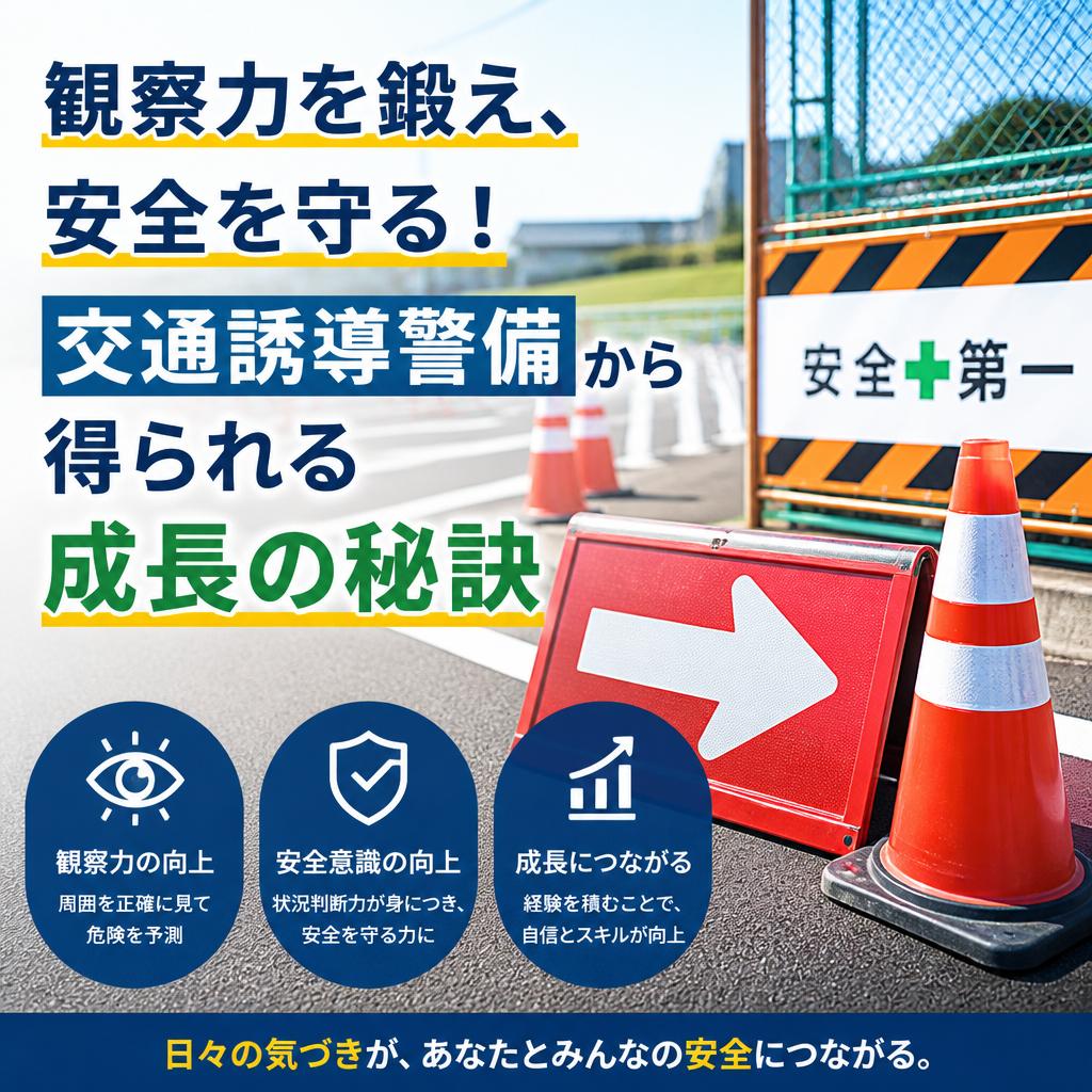 【下関市】交通誘導警備で身につく「観察力」とは？仕事を通じて成長できる理由【警備求人】