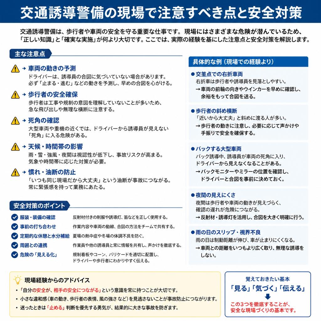 現場での注意事項と安全対策