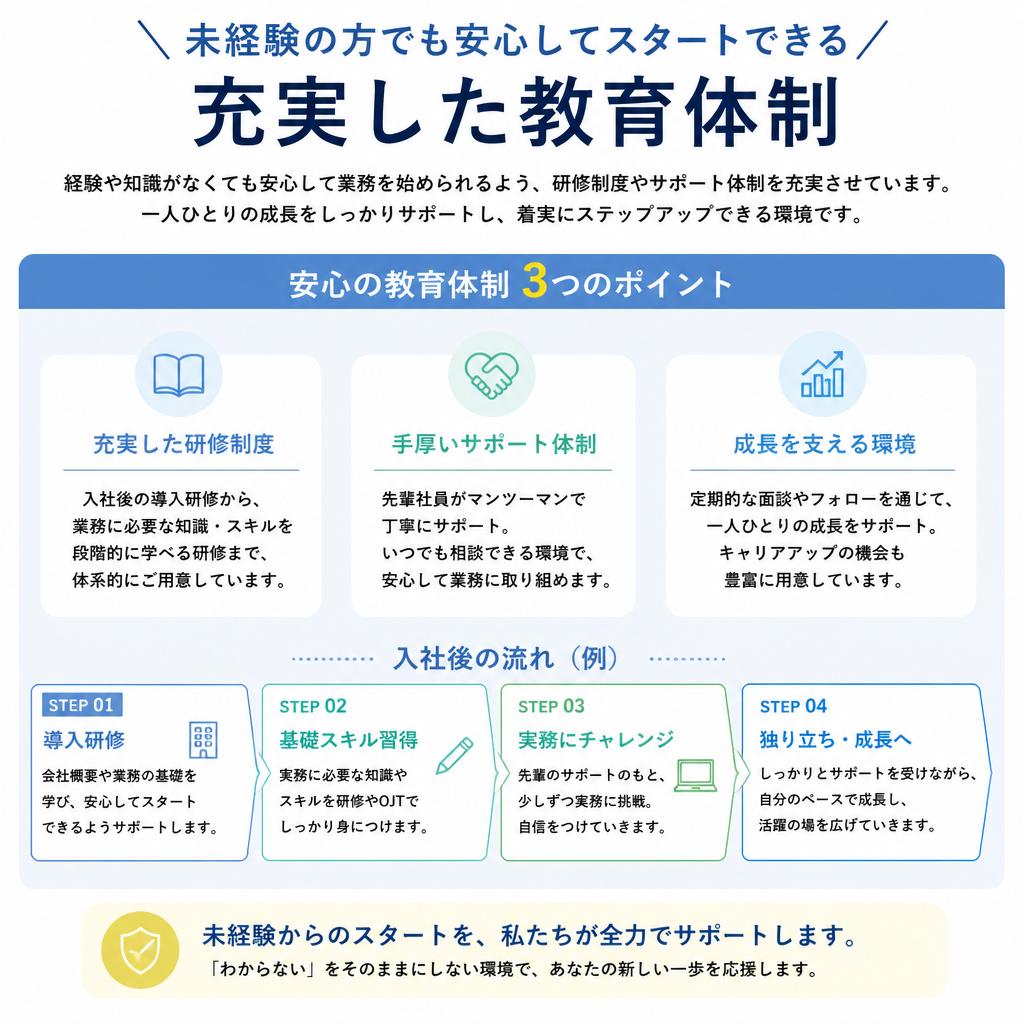 4. 未経験からのスタートサポート