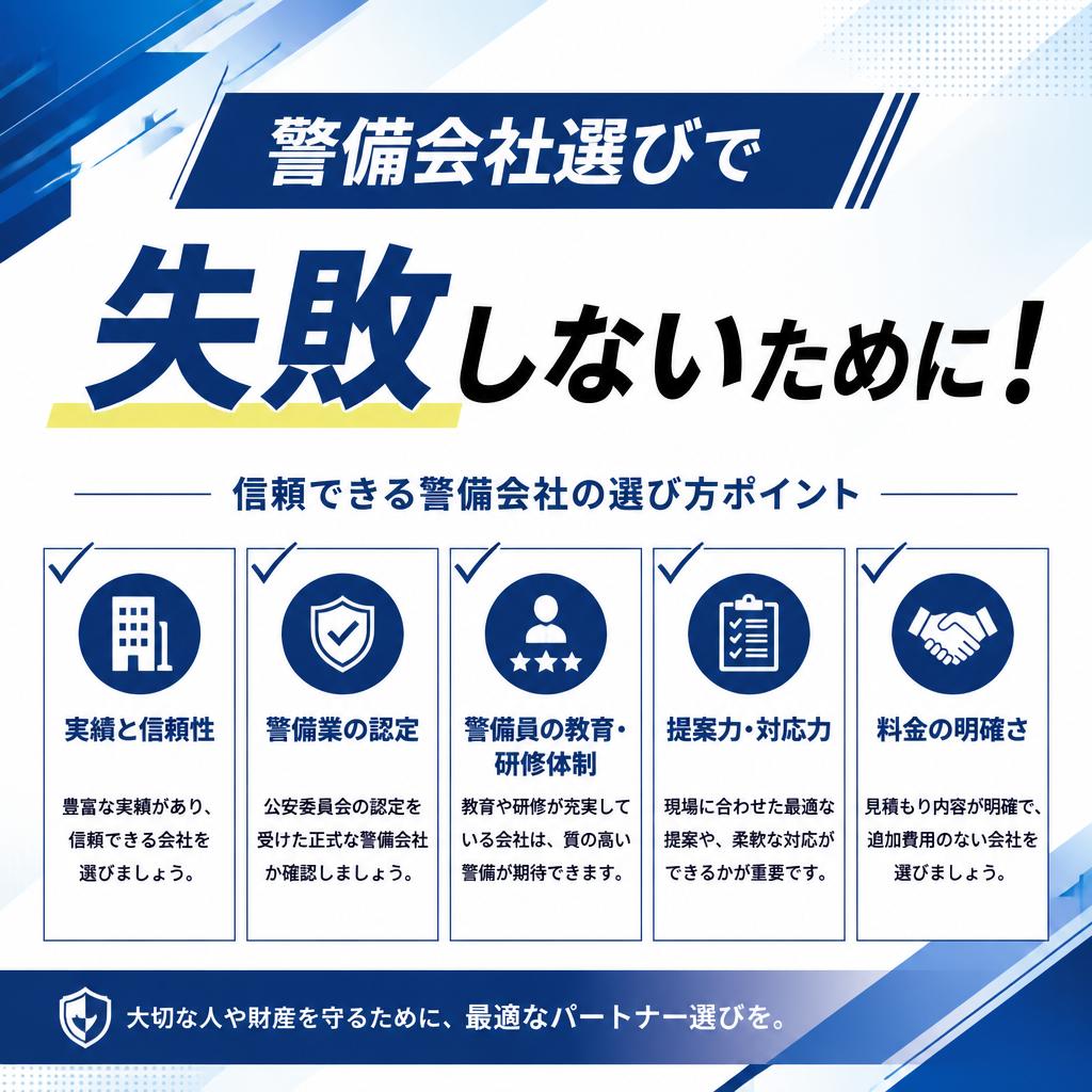 警備会社選びで失敗しないために！