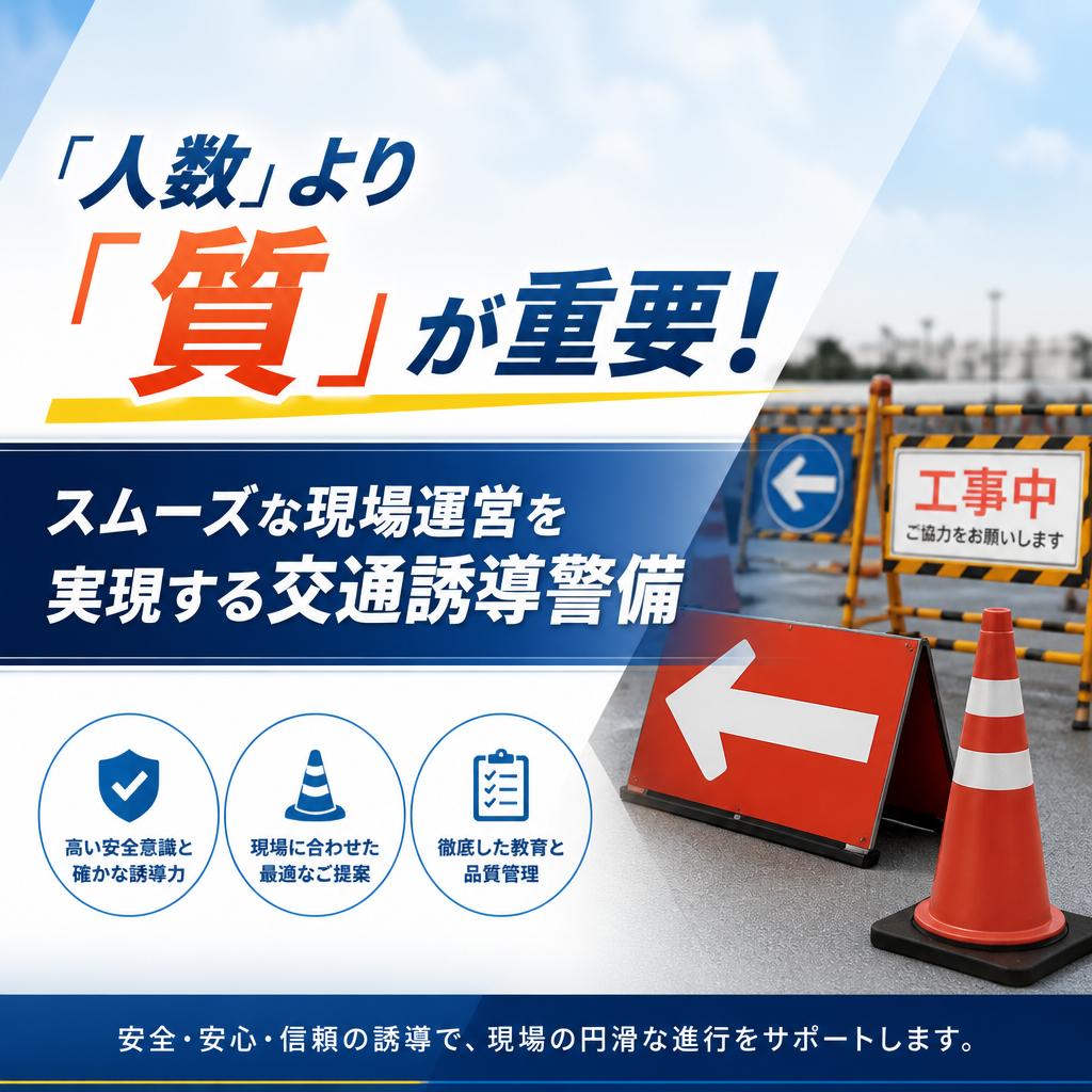 「人数」より「質」が重要！スムーズな現場運営を実現する交通誘導警備