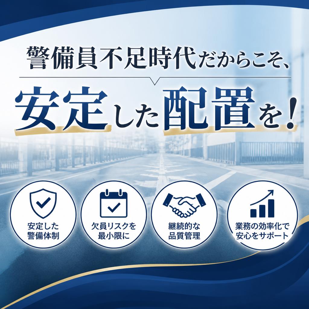 警備員不足時代だからこそ、安定した配置を！