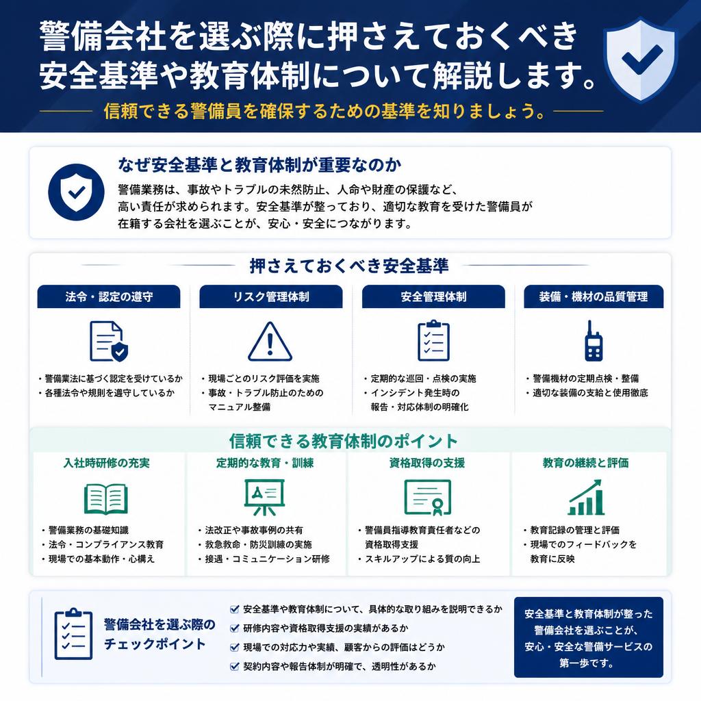 3. 安全基準・教育体制の確認ポイント
