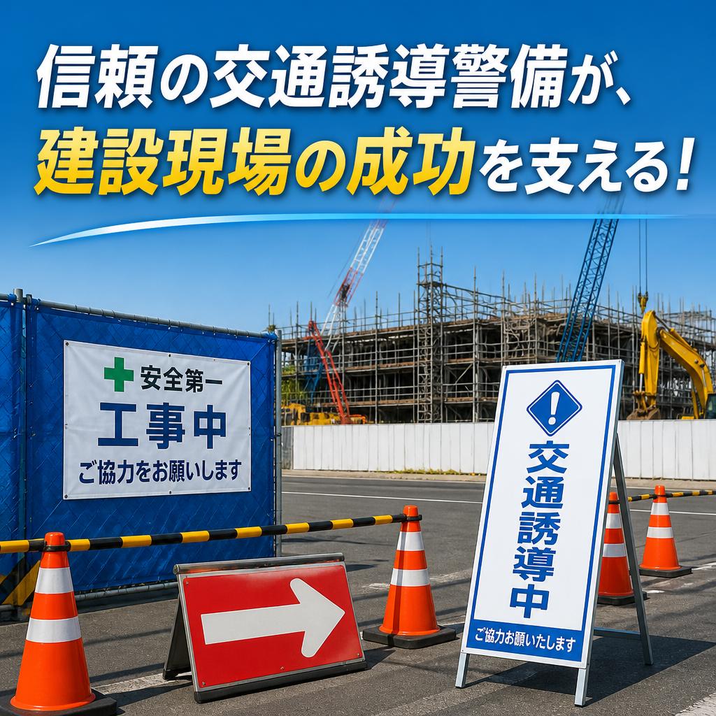 信頼の交通誘導警備が、建設現場の成功を支える！