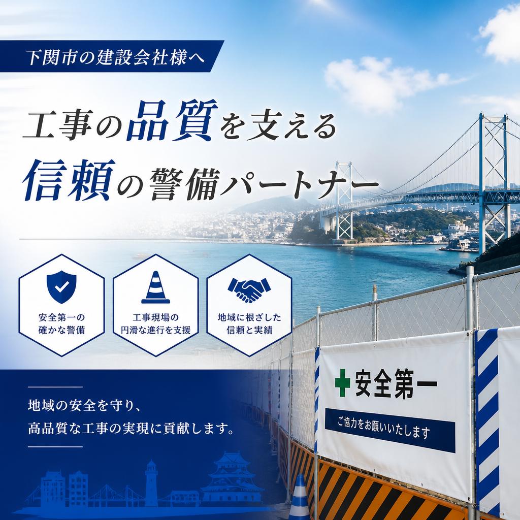 下関市の建設会社様へ、工事の品質を支える信頼の警備パートナー