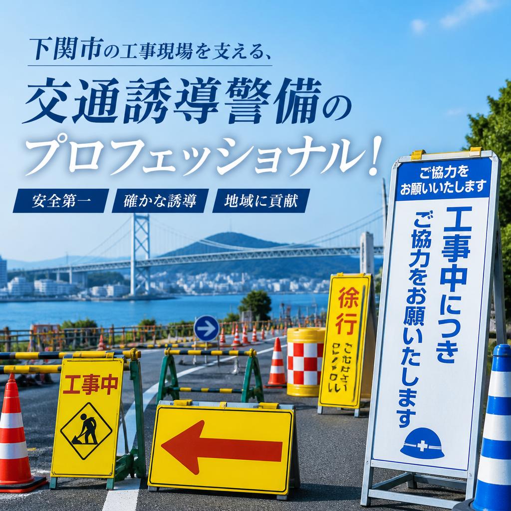 下関市の工事現場を支える、交通誘導警備のプロフェッショナル！